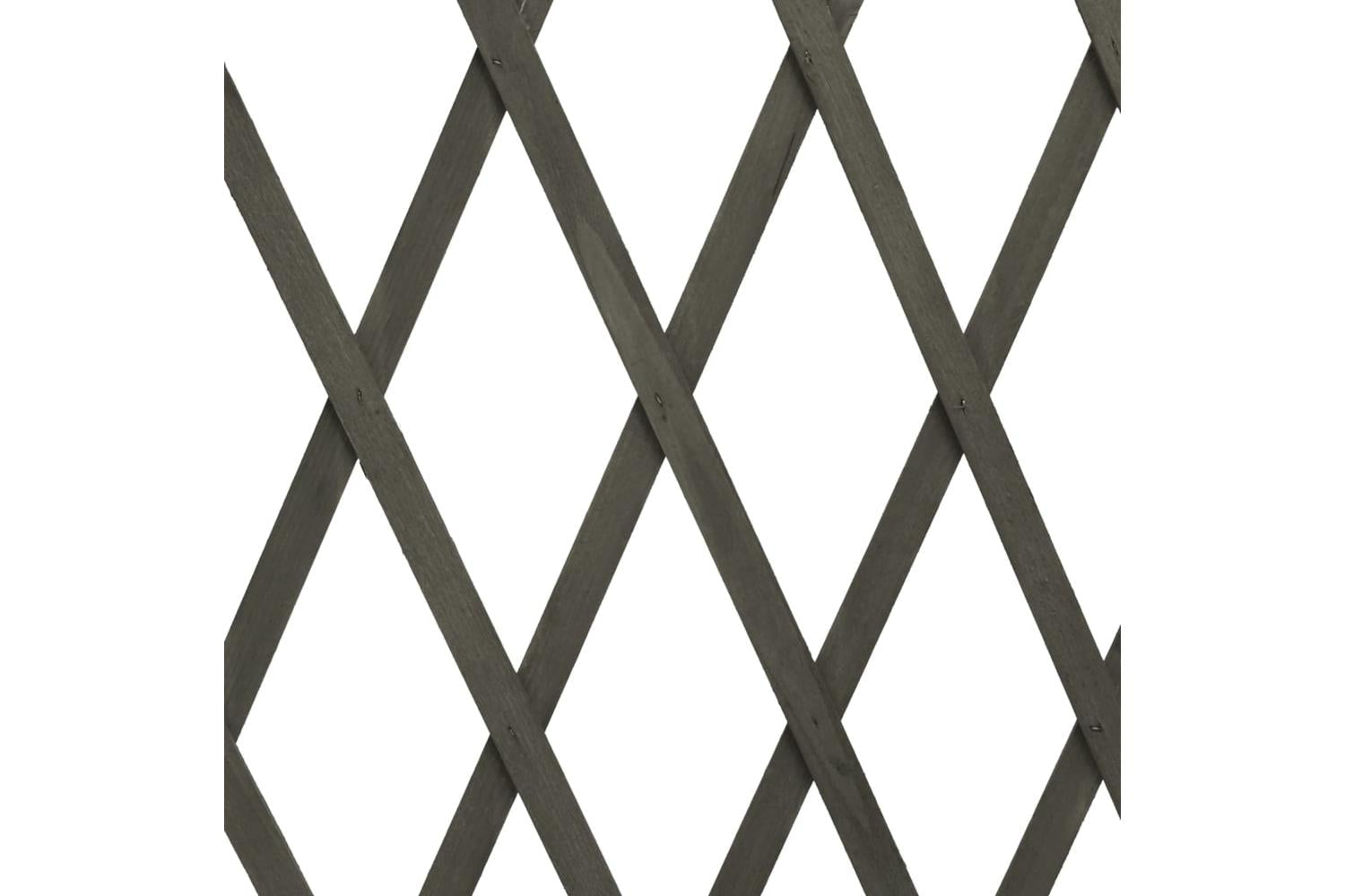 Vidaxl 314829 Garden Trellis Fence Grey 180x100 Cm Solid Firwood-6