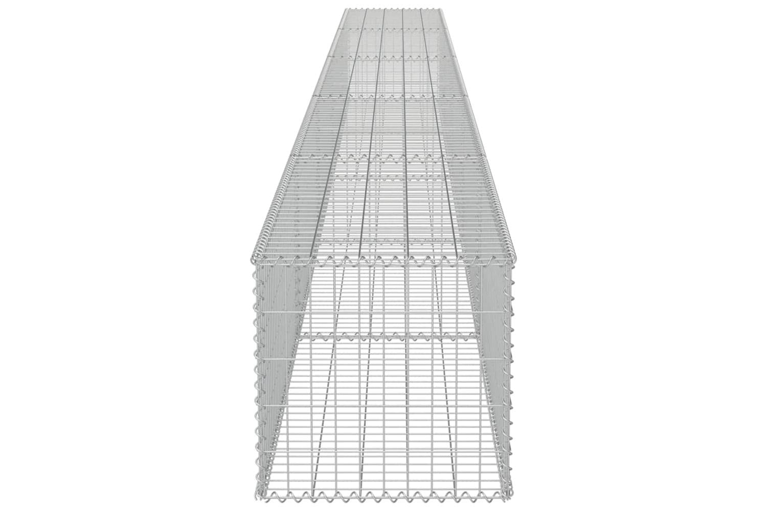 vidaXL 143581 Gabion Wall With Covers Galvanised Steel 600x50x50cm-6