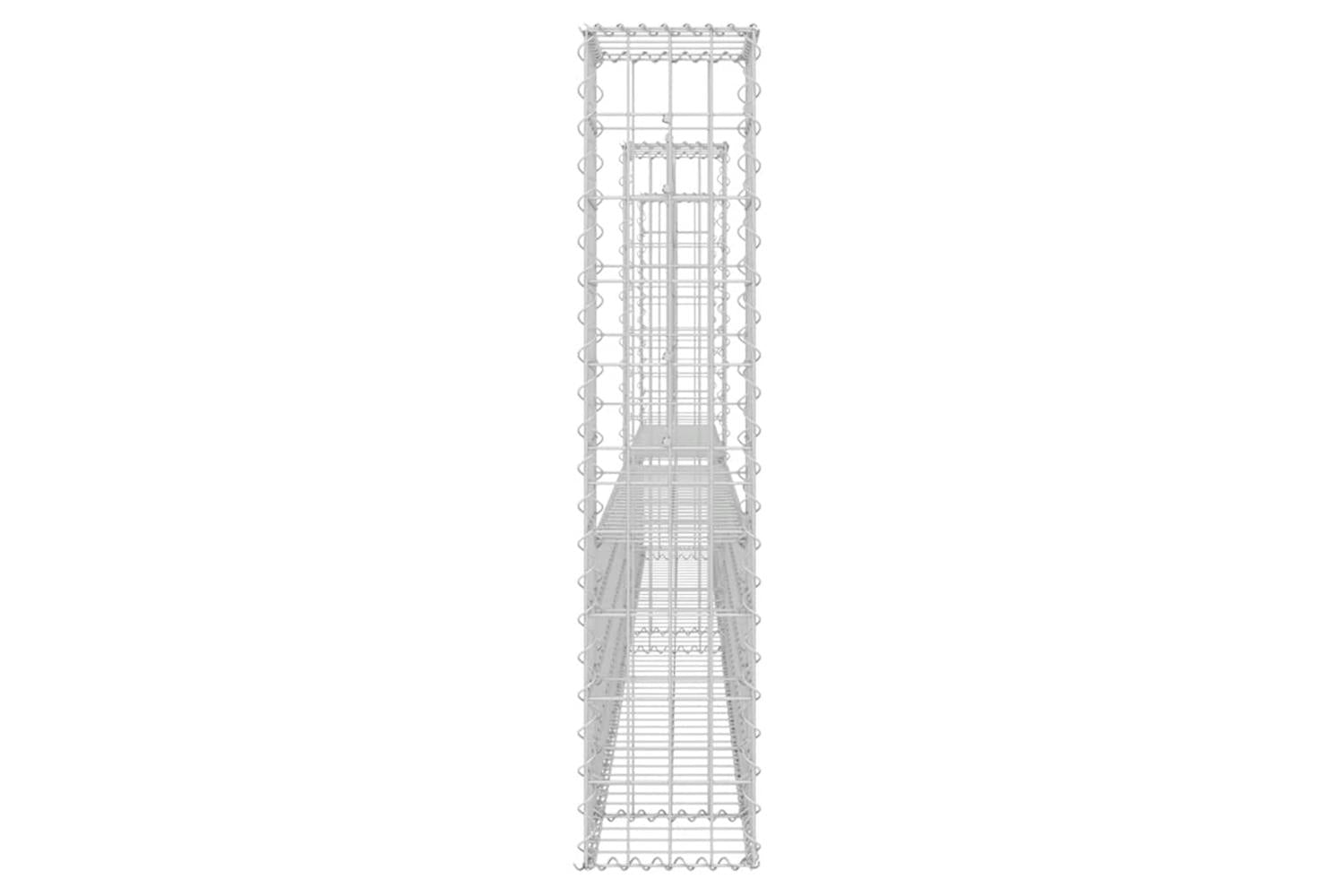vidaXL 151276 U-shape Gabion Basket With 3 Posts Iron 260x20x100cm-4