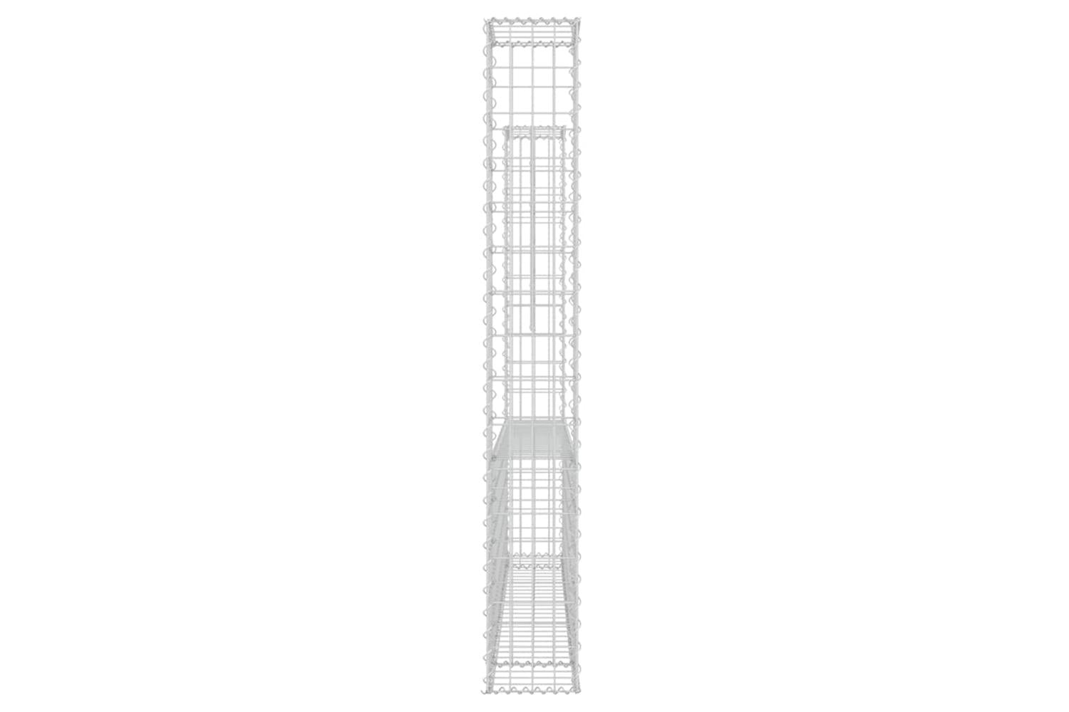 vidaXL 151282 U-shape Gabion Basket With 2 Posts Iron 140x20x150cm-4
