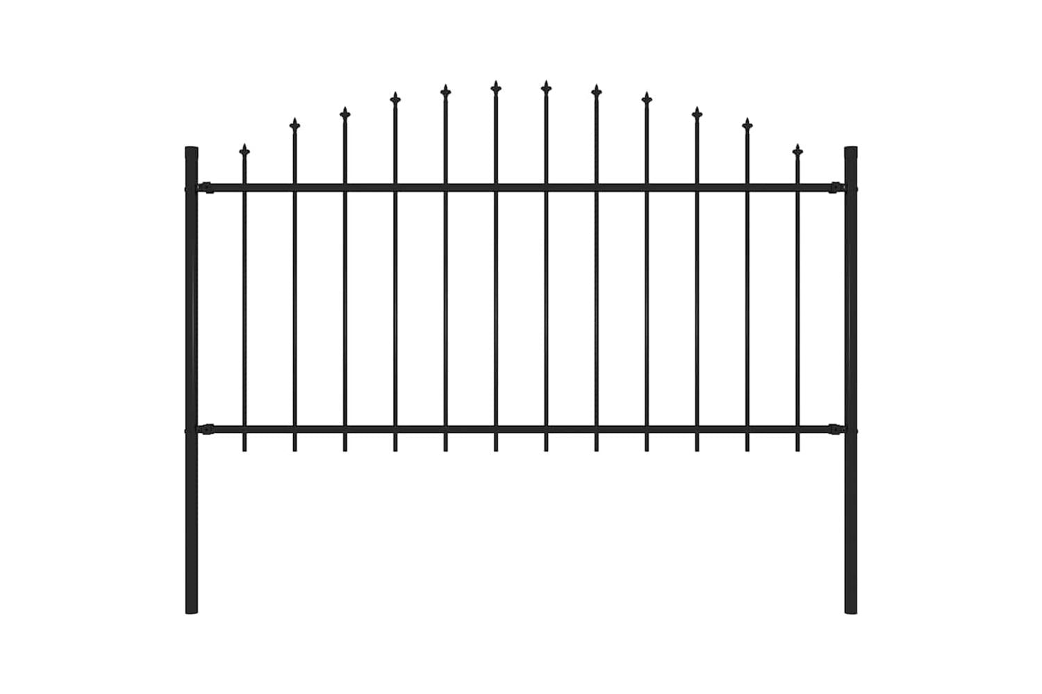 Vidaxl 144943 Garden Fence With Spear Top Steel