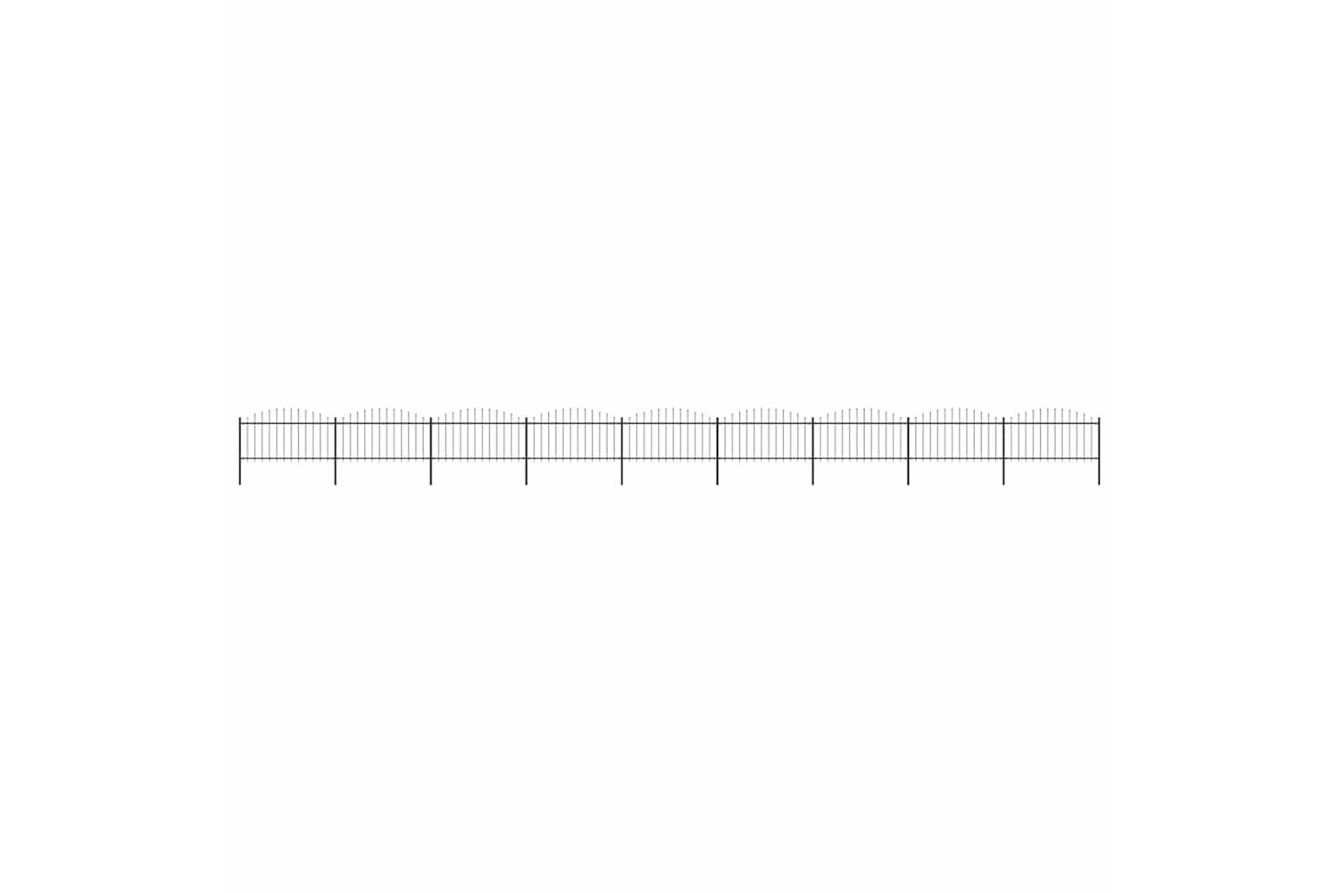 Vidaxl 277738 Garden Fence With Spear Top Steel