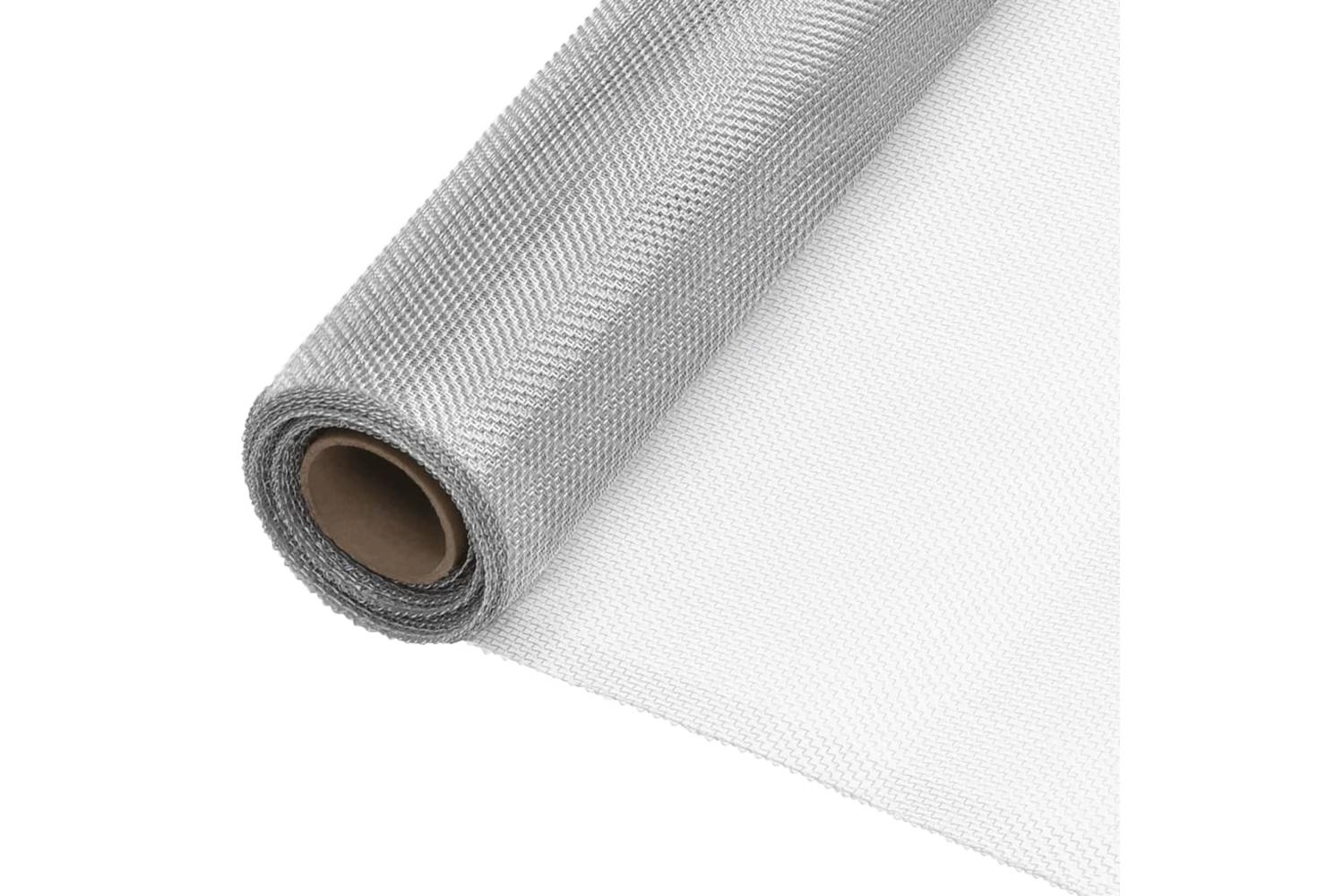 vidaXL 150849 Mesh Screen Aluminium 80x1000cm Silver