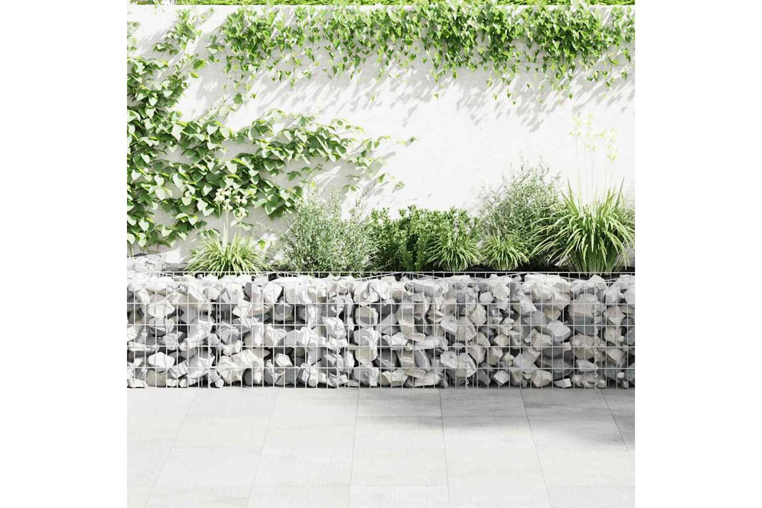 vidaXL 143574 Gabion Wall Galvanised Steel 630x30x50cm-4