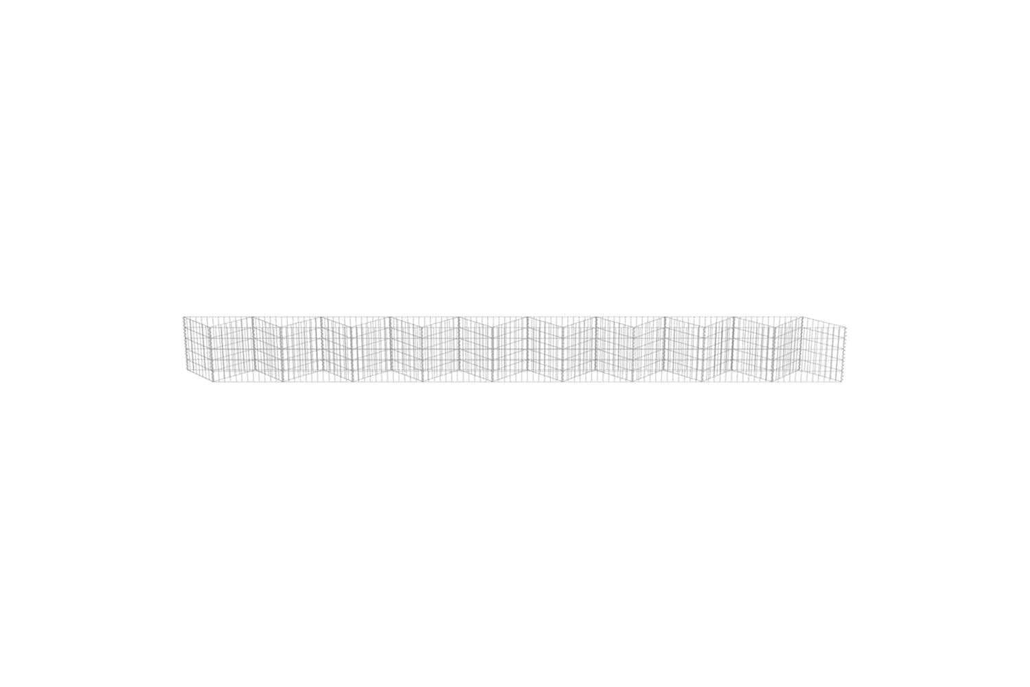 vidaXL 143574 Gabion Wall Galvanised Steel 630x30x50cm-6