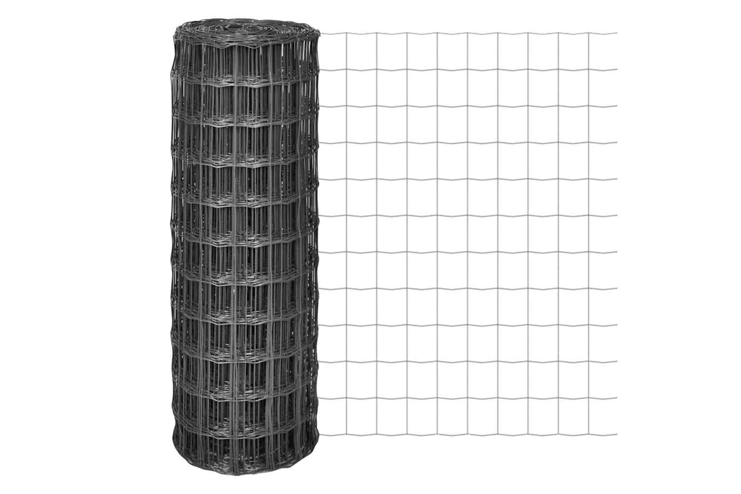 Vidaxl 142526 Euro Fence Steel 25x1 M Grey