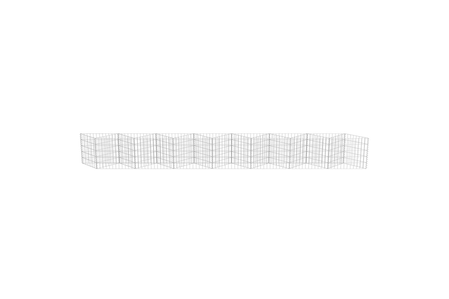 vidaXL 143572 Gabion Wall Galvanised Steel 450x30x50cm-6