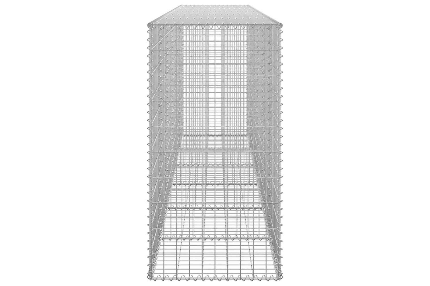 vidaXL 143592 Gabion Wall With Covers Galvanised Steel 300x50x100cm-6