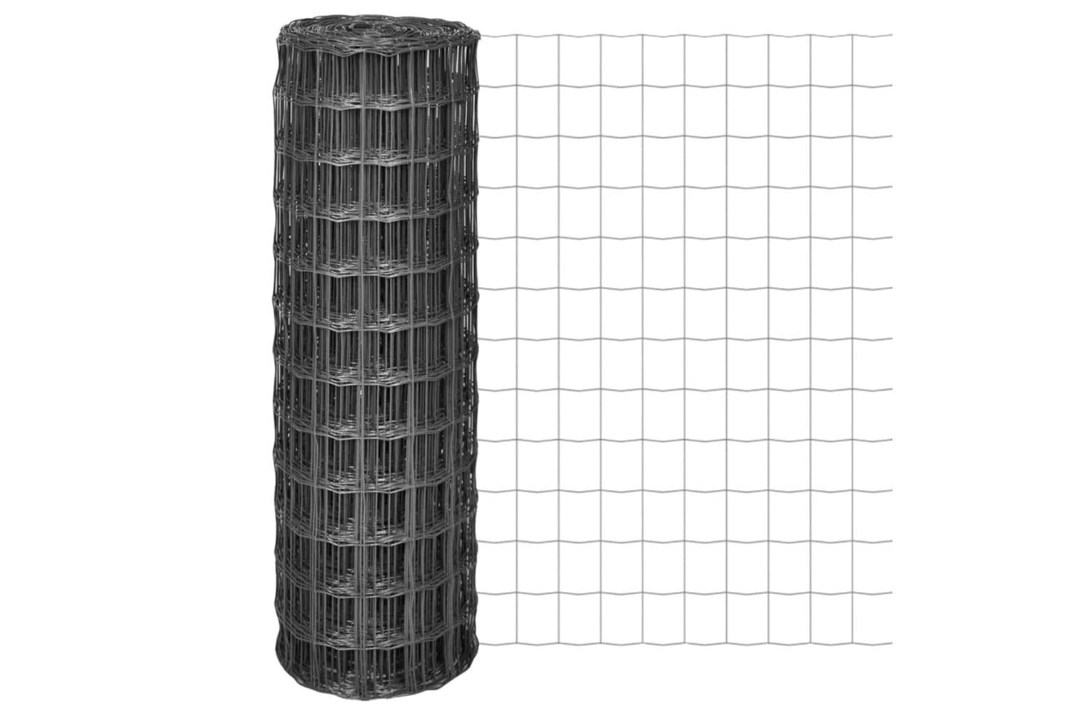 Vidaxl 142516 Euro Fence Steel 25x1.2 M Grey