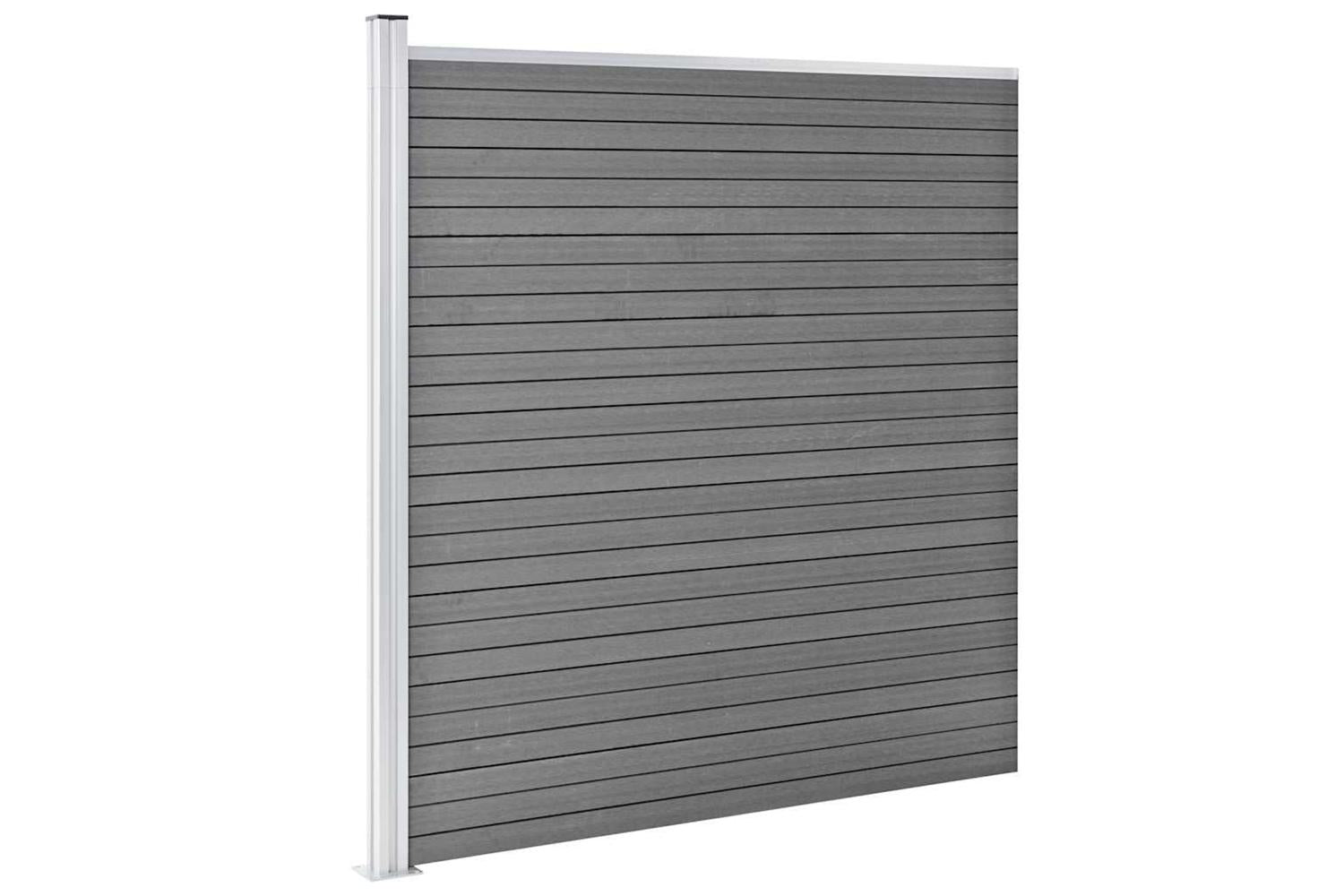vidaXL 3053230 Garden Fence Wpc 1218x186cm Grey-3