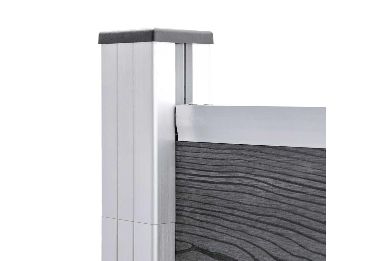 vidaXL 3053230 Garden Fence Wpc 1218x186cm Grey-7