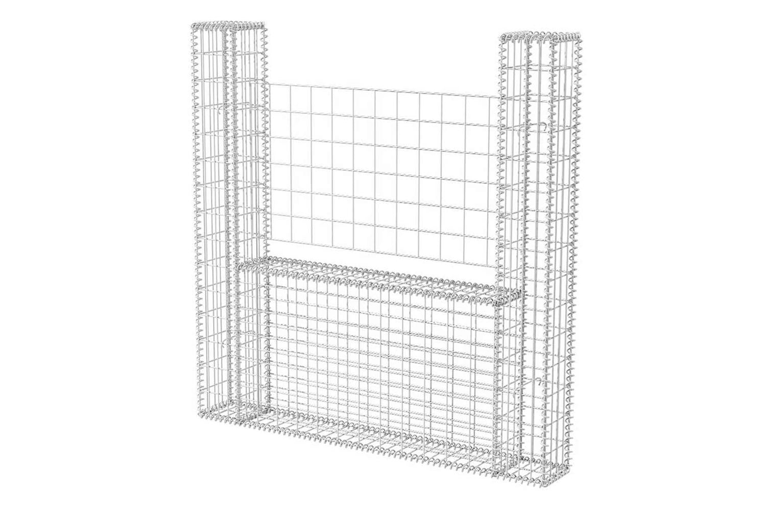 vidaXL 142545 Gabion Basket U-shape Galvanised Steel 160x20x150cm-2
