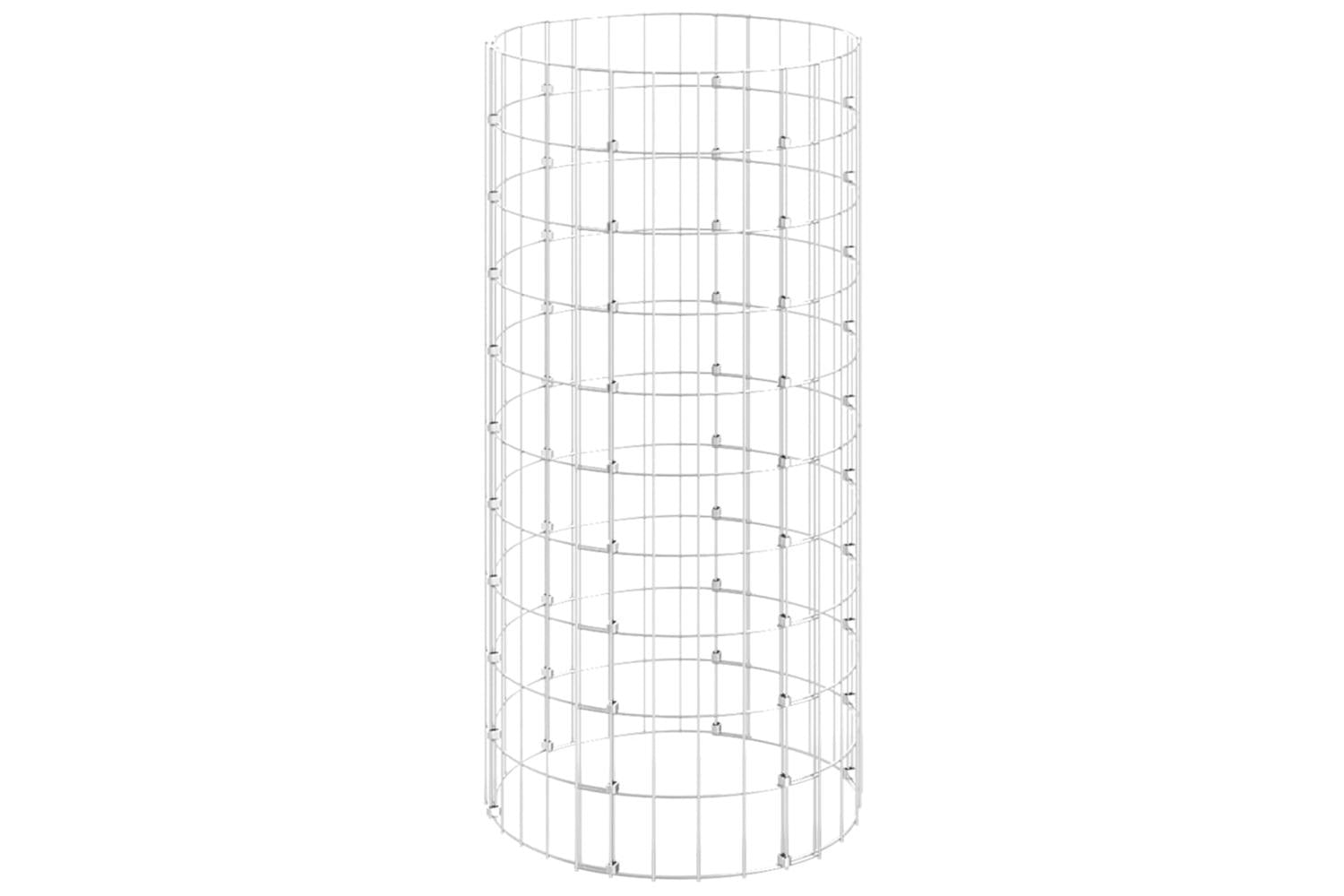vidaXL 152016 Circular Gabion Pole Galvanised Steel ÃƒÂƒÃ‚Â˜50x100cm