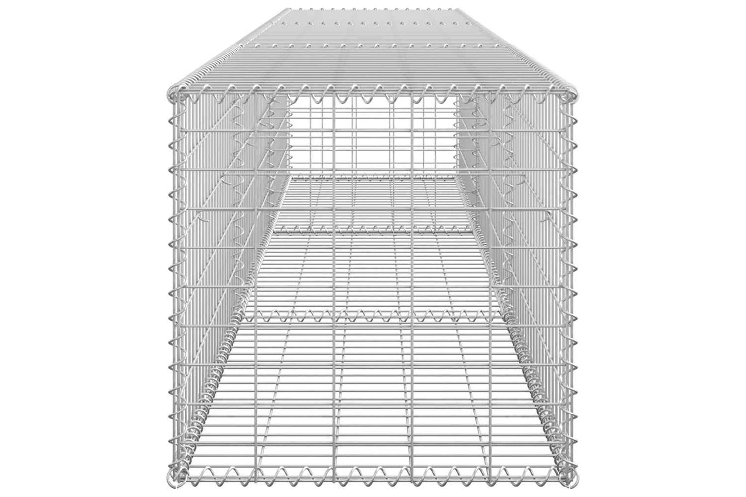 vidaXL 143591 Gabion Wall With Covers Galvanised Steel 300x50x50cm-6