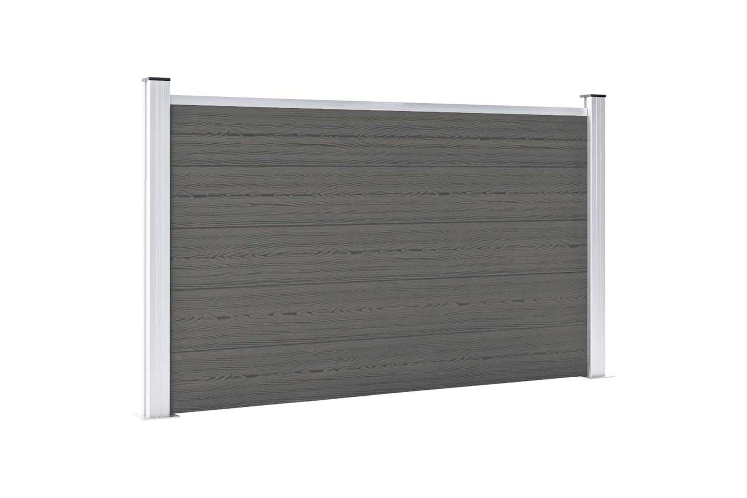 vidaXL Garden Fence Wpc 180x105cm Grey