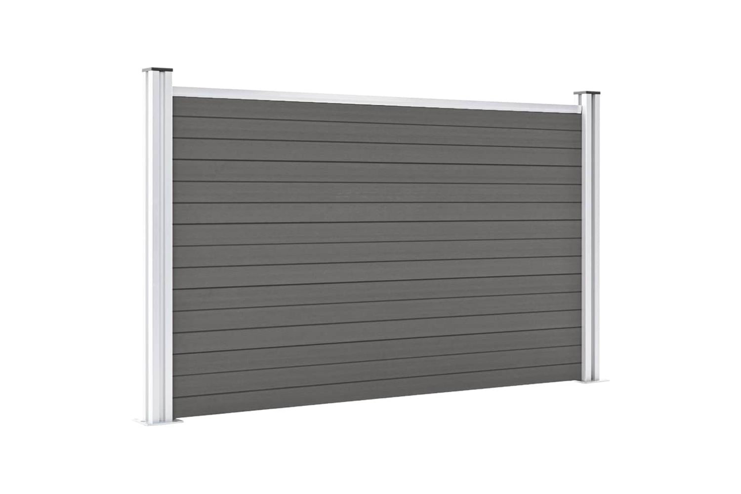 vidaXL Garden Fence Wpc 180x105cm Grey-2