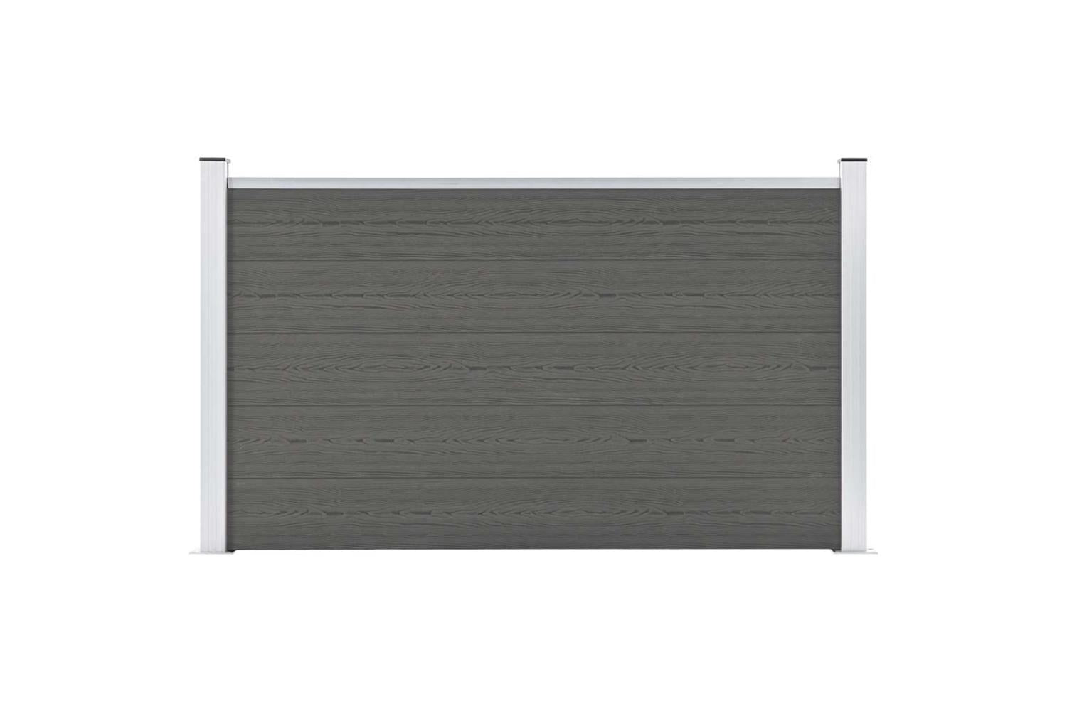 vidaXL Garden Fence Wpc 180x105cm Grey-3