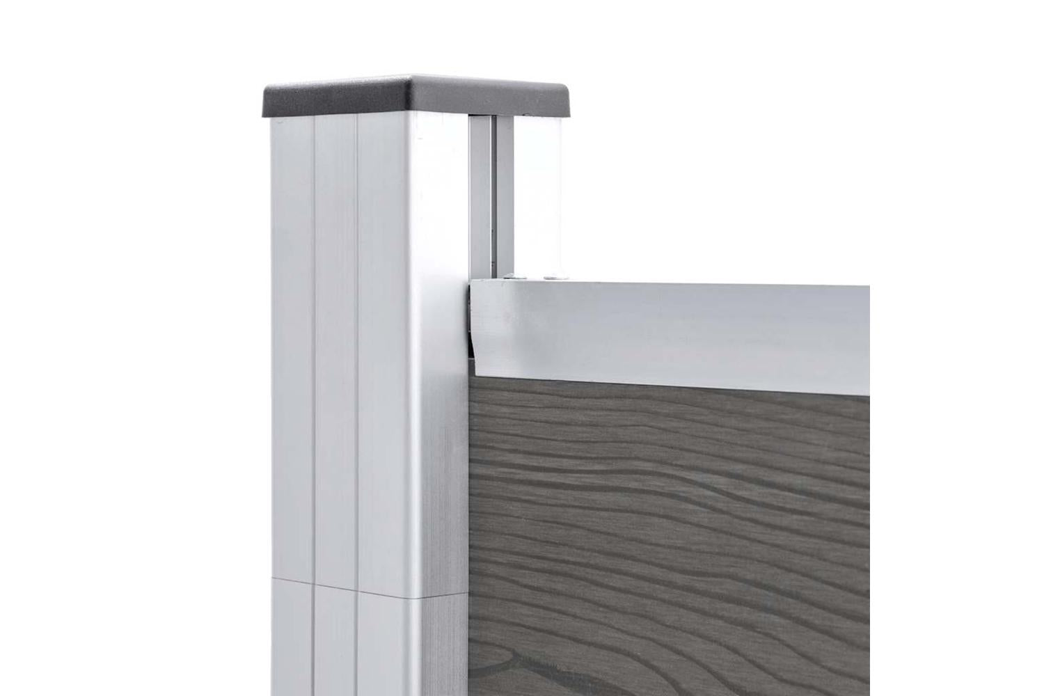 vidaXL Garden Fence Wpc 180x105cm Grey-5