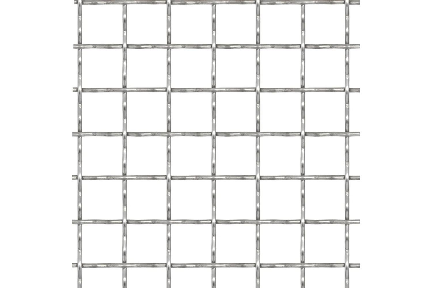 vidaXL 142286 Crimped Garden Wire Fence Stainless Steel 50x50cm 11x11x2mm-2