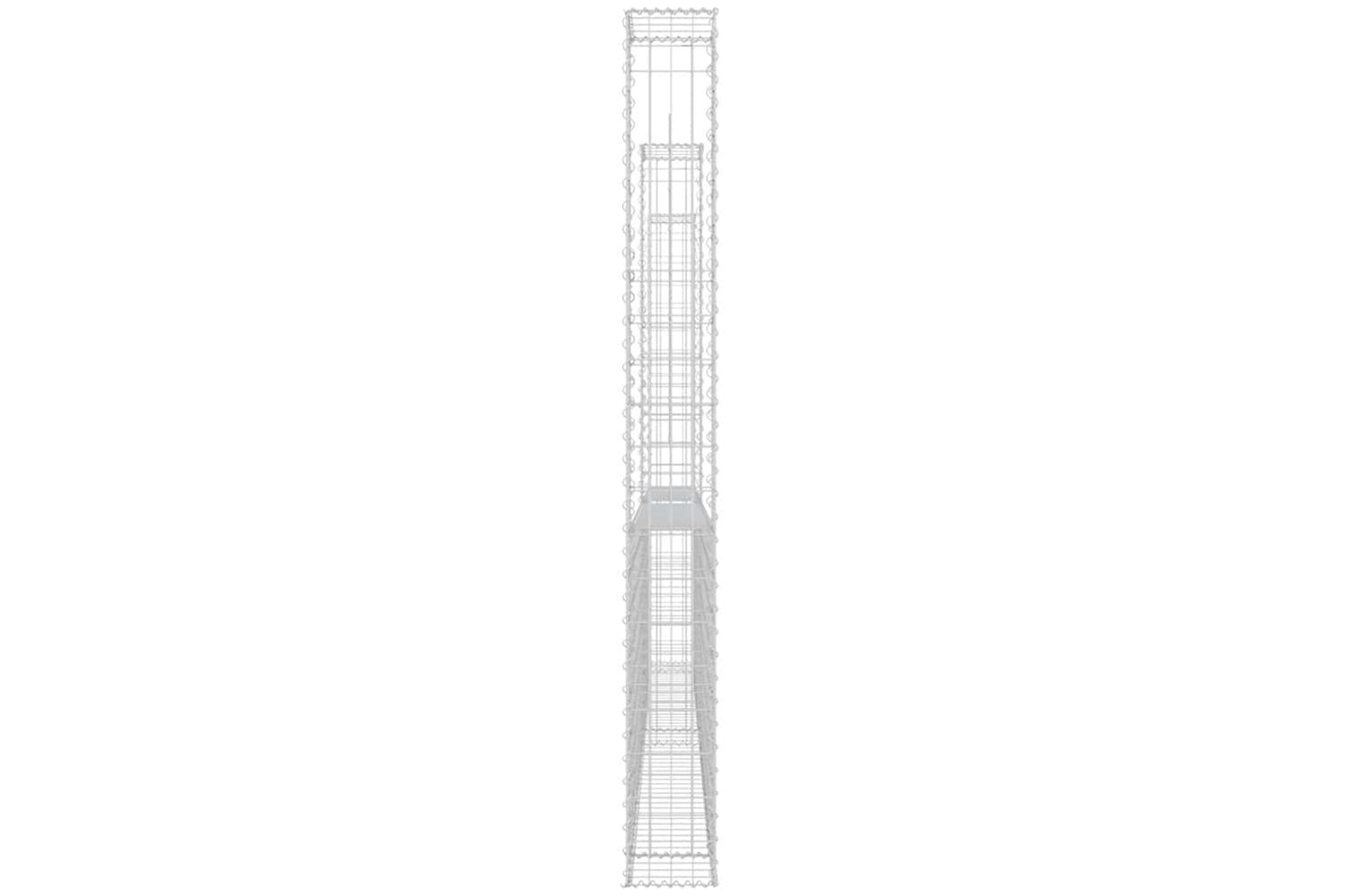 Vidaxl 151289 U-shape Gabion Basket With 2 Posts Iron 140x20x200 Cm-4