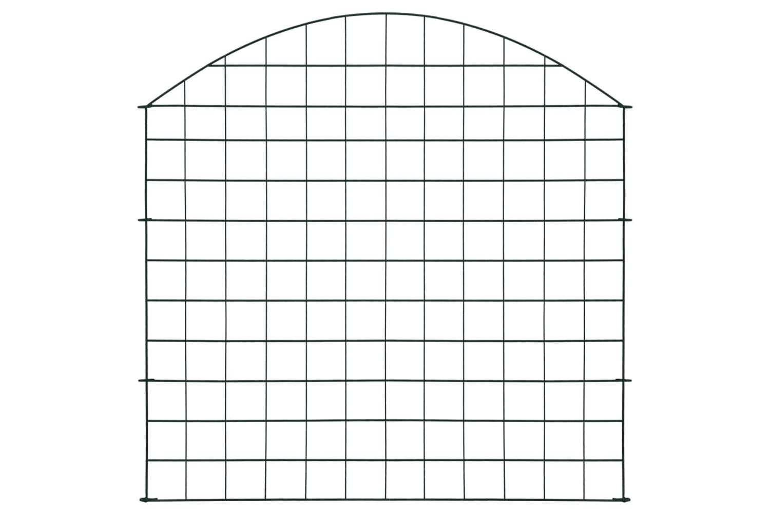 vidaXL 146103 Arched Pond Fence Set 77.5x78.5cm Green-2
