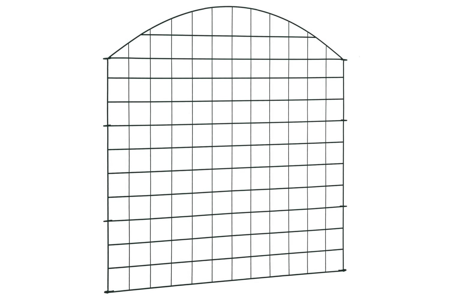 vidaXL 146103 Arched Pond Fence Set 77.5x78.5cm Green-3