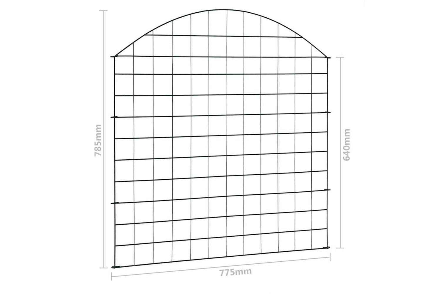 vidaXL 146103 Arched Pond Fence Set 77.5x78.5cm Green-7