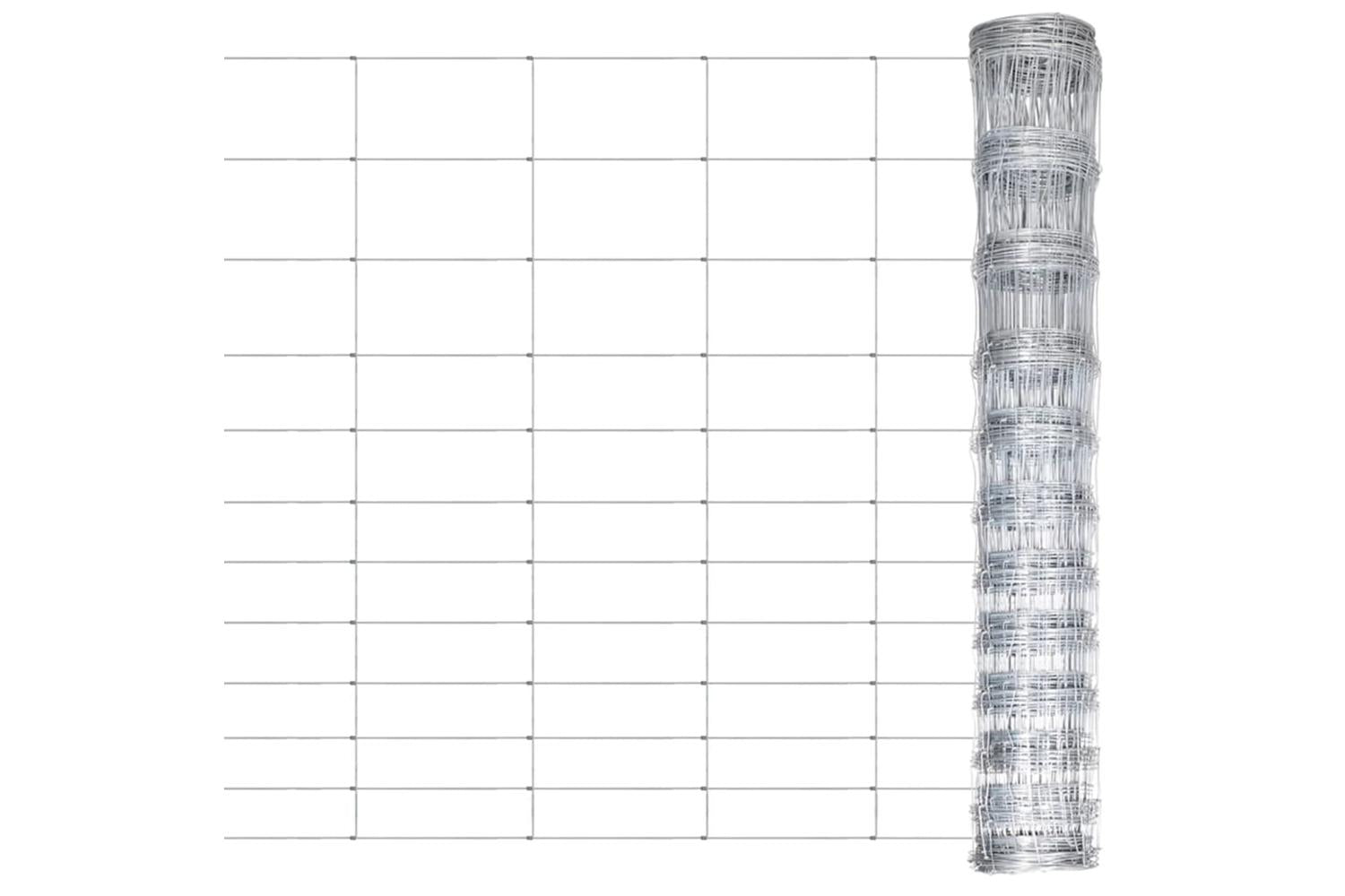 vidaXL 149505 Garden Fence Galvanised Steel 50 M 150cm Silver