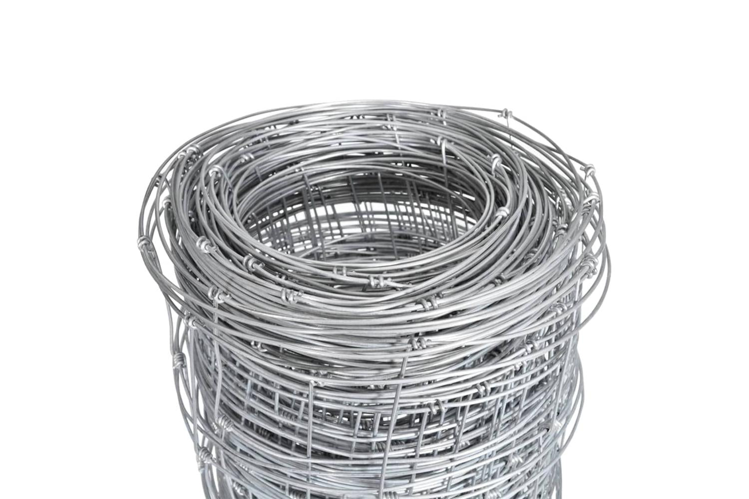 vidaXL 149505 Garden Fence Galvanised Steel 50 M 150cm Silver-3