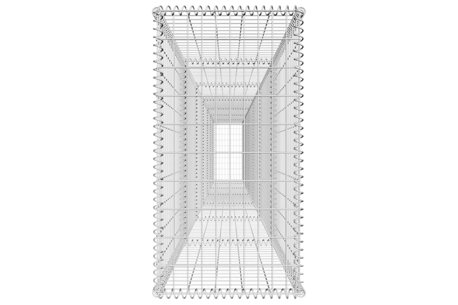 vidaXL 142530 Gabion Wall With Cover Galvanised Steel 600x50x100cm-4