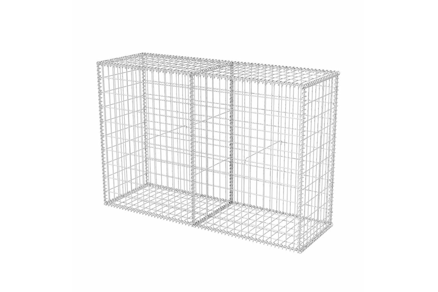 vidaXL 142551 Gabion Basket Galvanised Steel 150x50x100cm-2