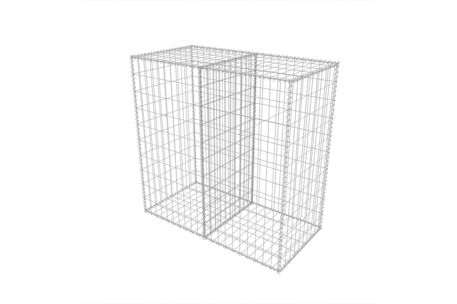 vidaXL 142550 Gabion Basket Galvanised Steel 100x50x100cm