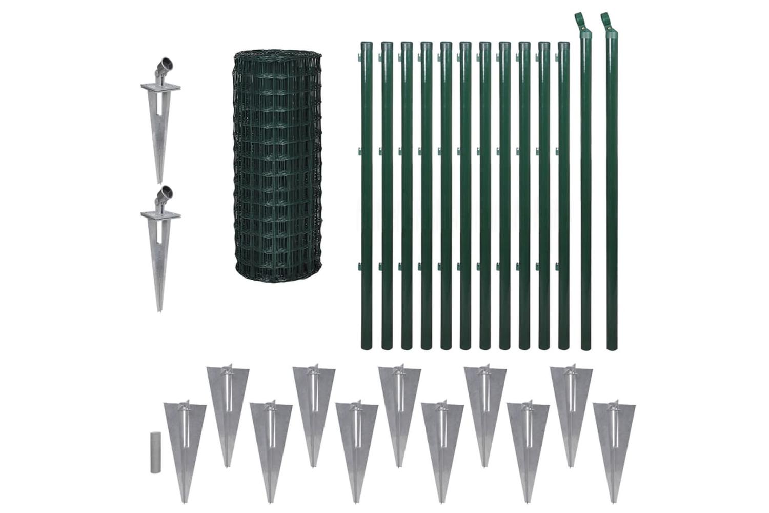 Vidaxl 142388 Euro Fence Steel 25x1 M Green