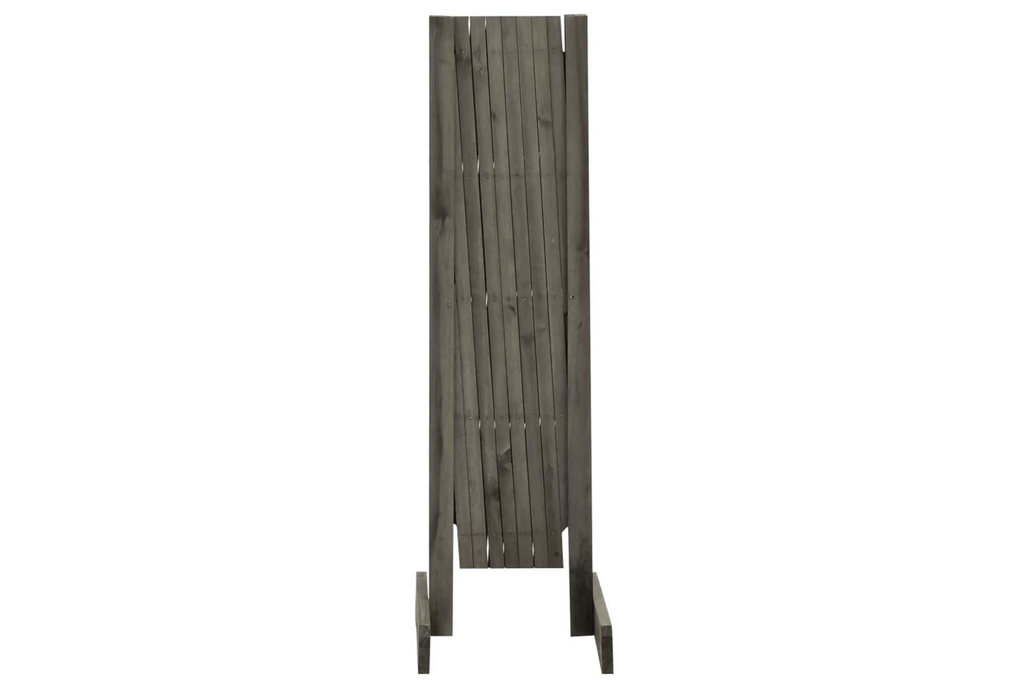 Vidaxl 314827 Garden Trellis Fence Grey 150x80 Cm Solid Firwood-3
