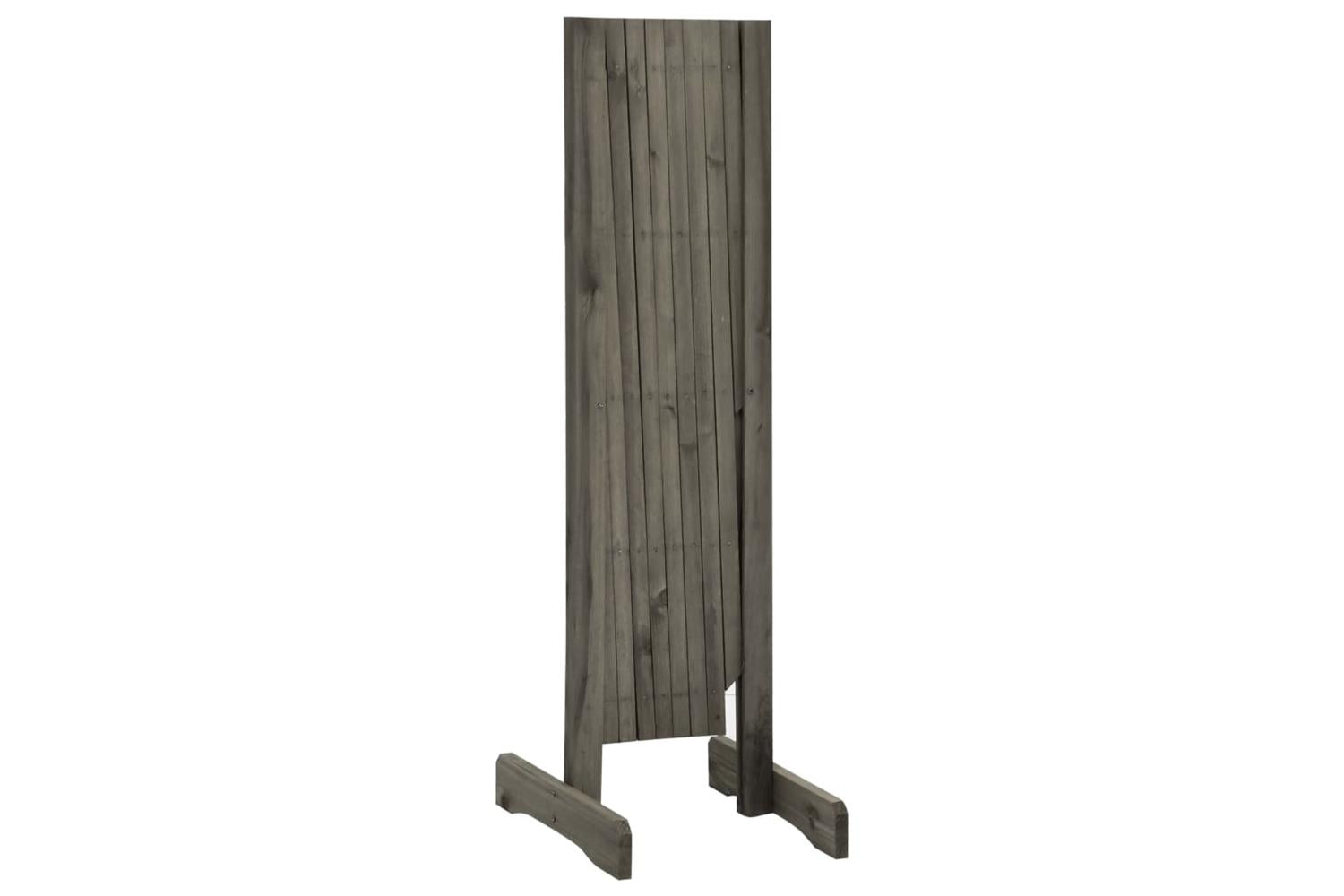 Vidaxl 314827 Garden Trellis Fence Grey 150x80 Cm Solid Firwood-4