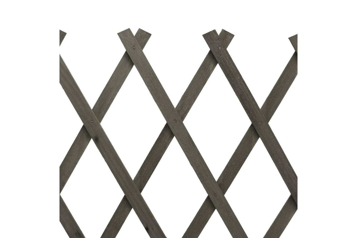 Vidaxl 314827 Garden Trellis Fence Grey 150x80 Cm Solid Firwood-6