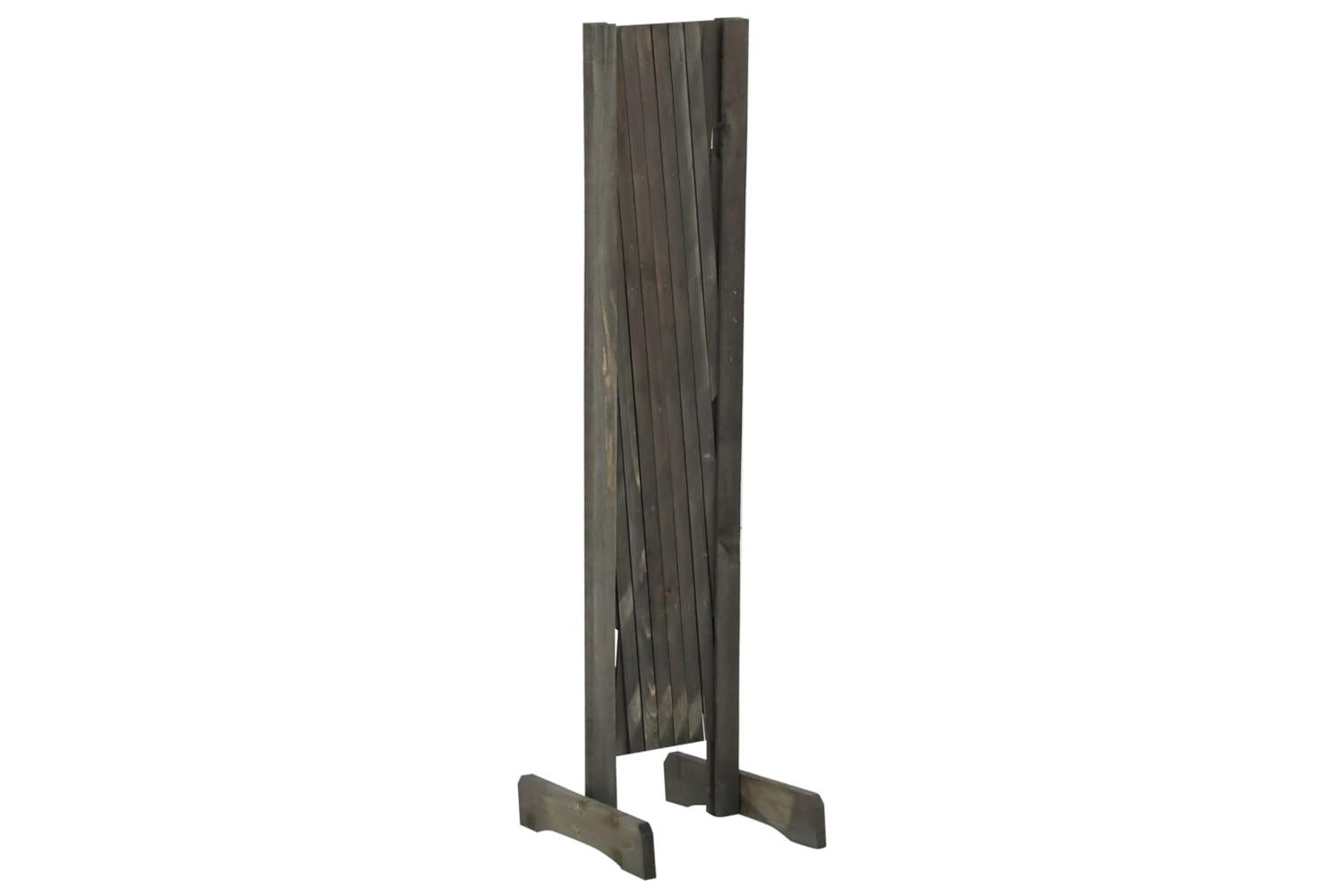 Vidaxl 314825 Garden Trellis Fence Grey 120x90 Cm Solid Firwood-4