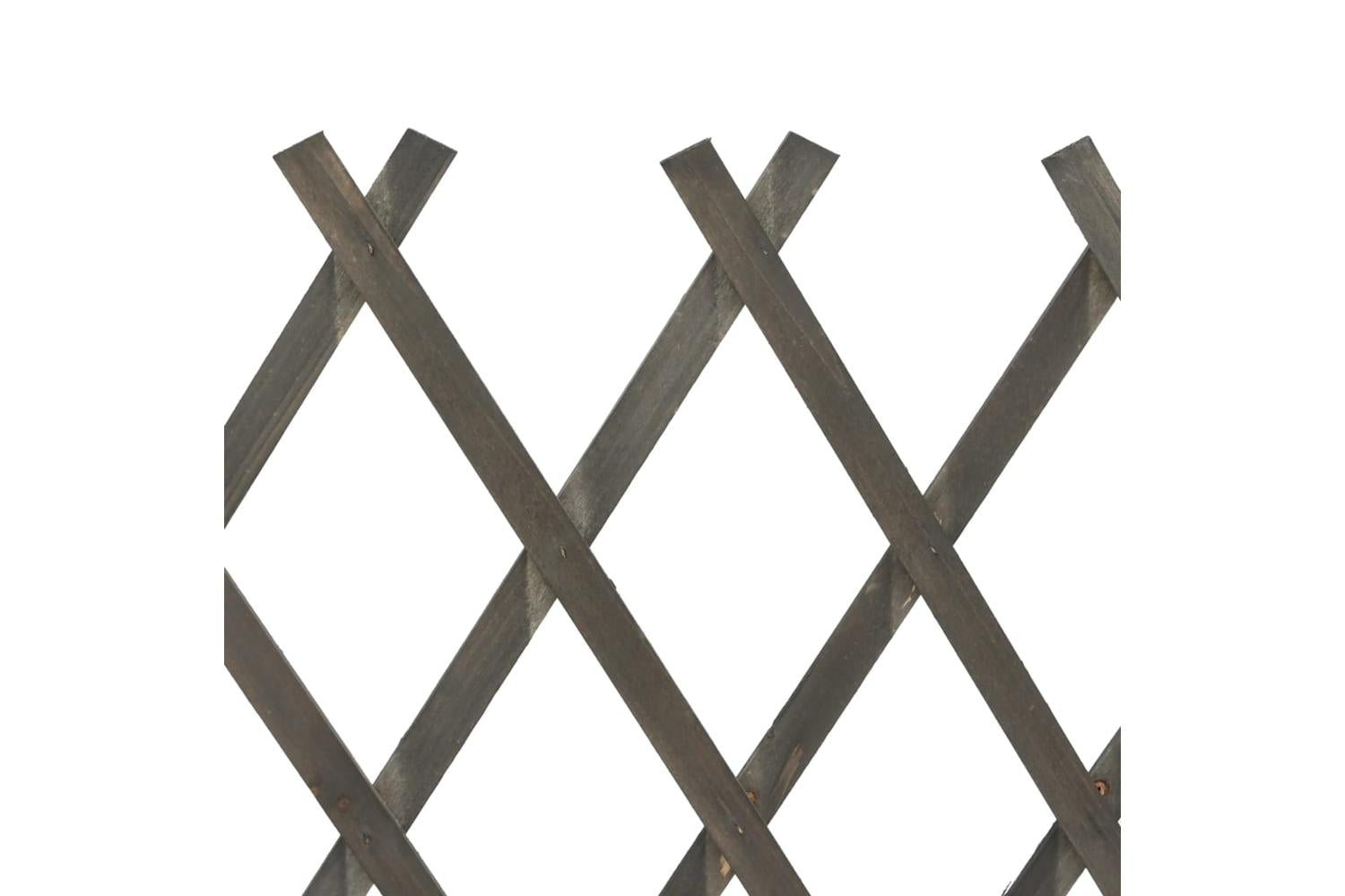 Vidaxl 314825 Garden Trellis Fence Grey 120x90 Cm Solid Firwood-6