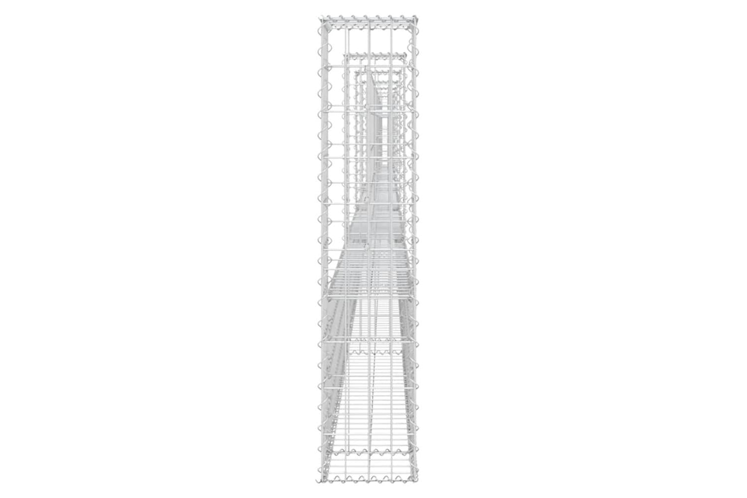 vidaXL 151280 U-shape Gabion Basket With 7 Posts Iron 740x20x100cm-4