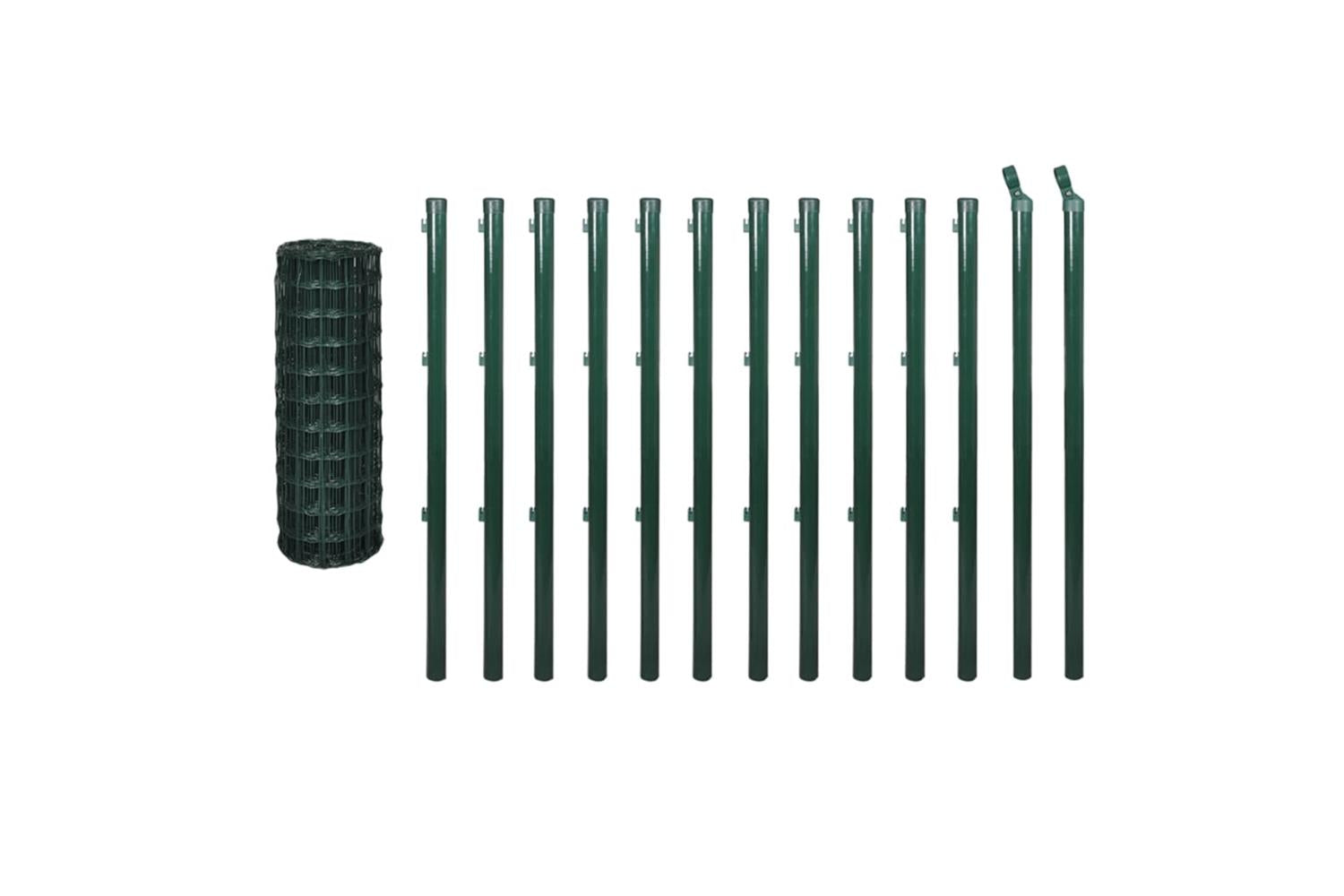 Vidaxl 142401 Euro Fence Steel 25x1.5 M Green-2