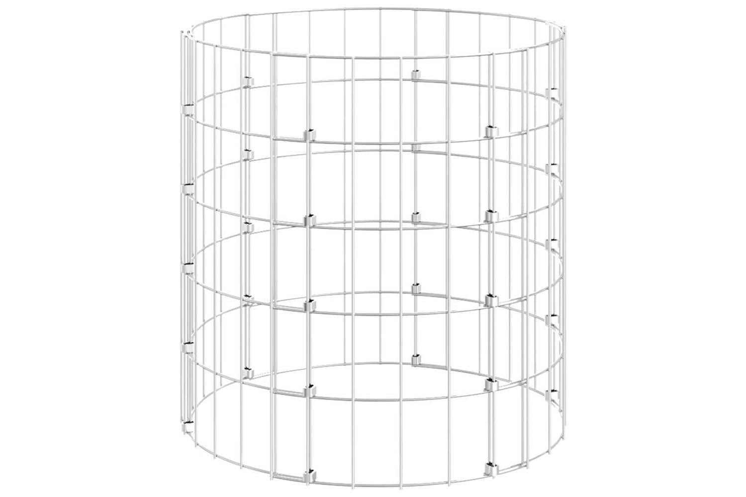 vidaXL Circular Gabion Pole Galvanised Steel 50x50cm-2
