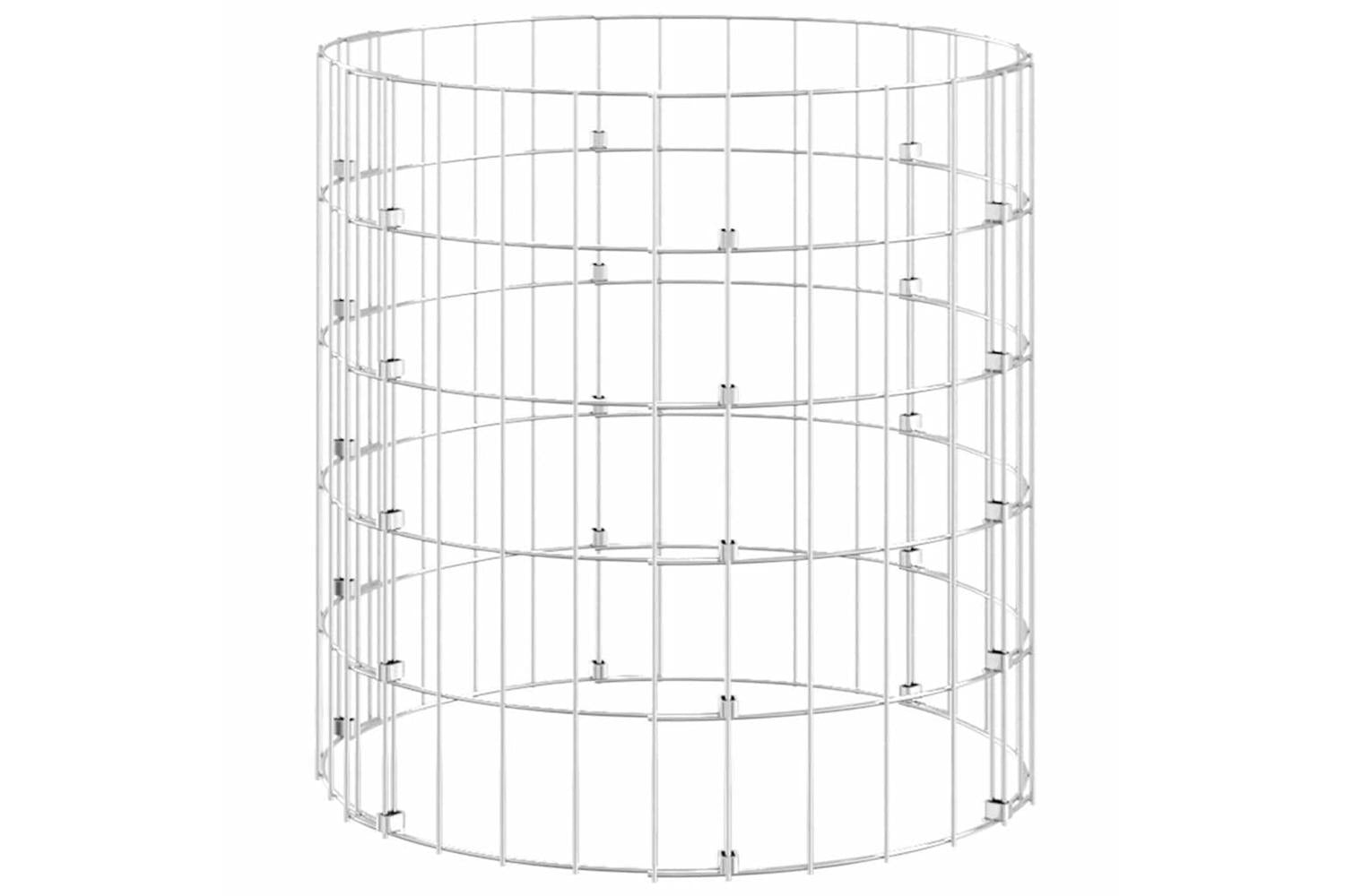 vidaXL Circular Gabion Pole Galvanised Steel 50x50cm-3