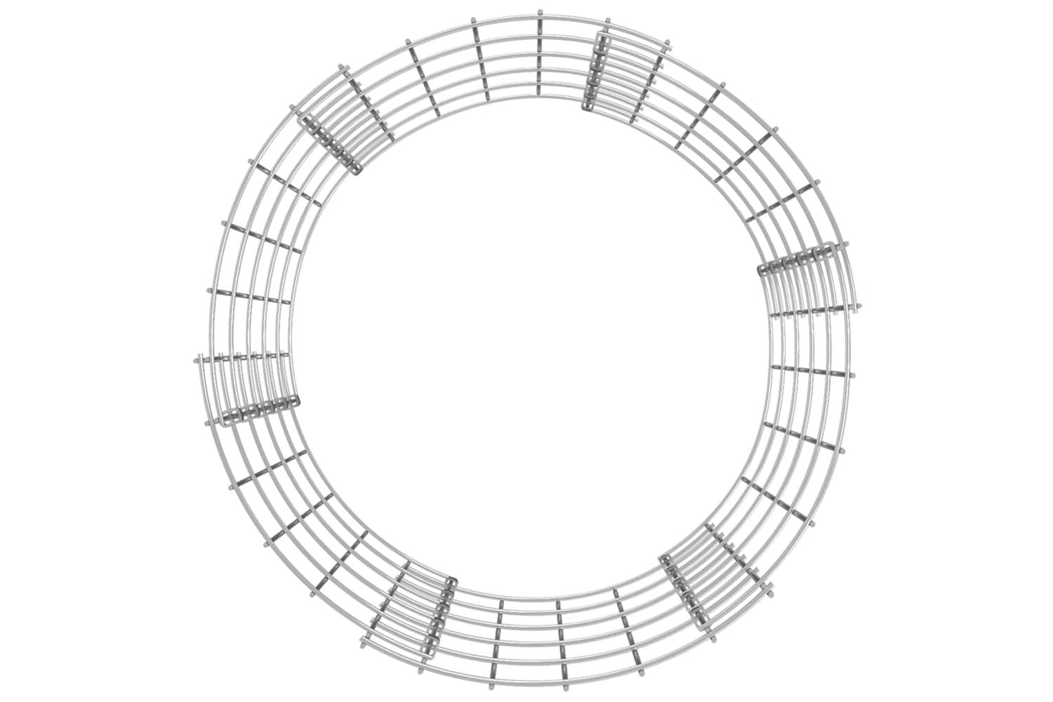 vidaXL Circular Gabion Pole Galvanised Steel 50x50cm-4