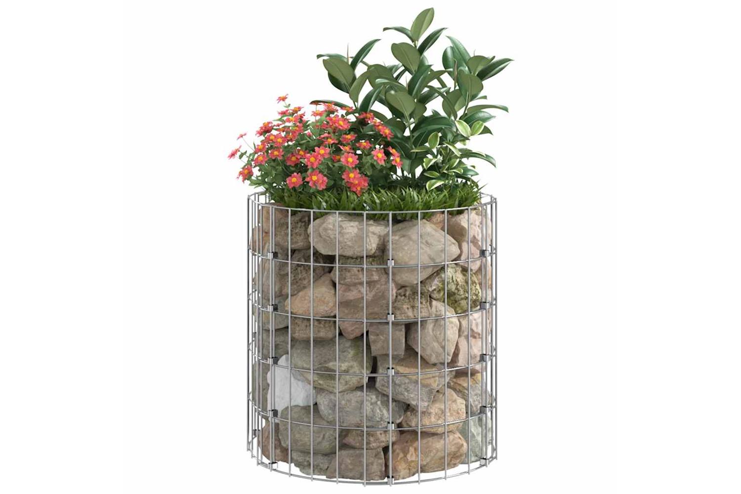 vidaXL Circular Gabion Pole Galvanised Steel 50x50cm-5