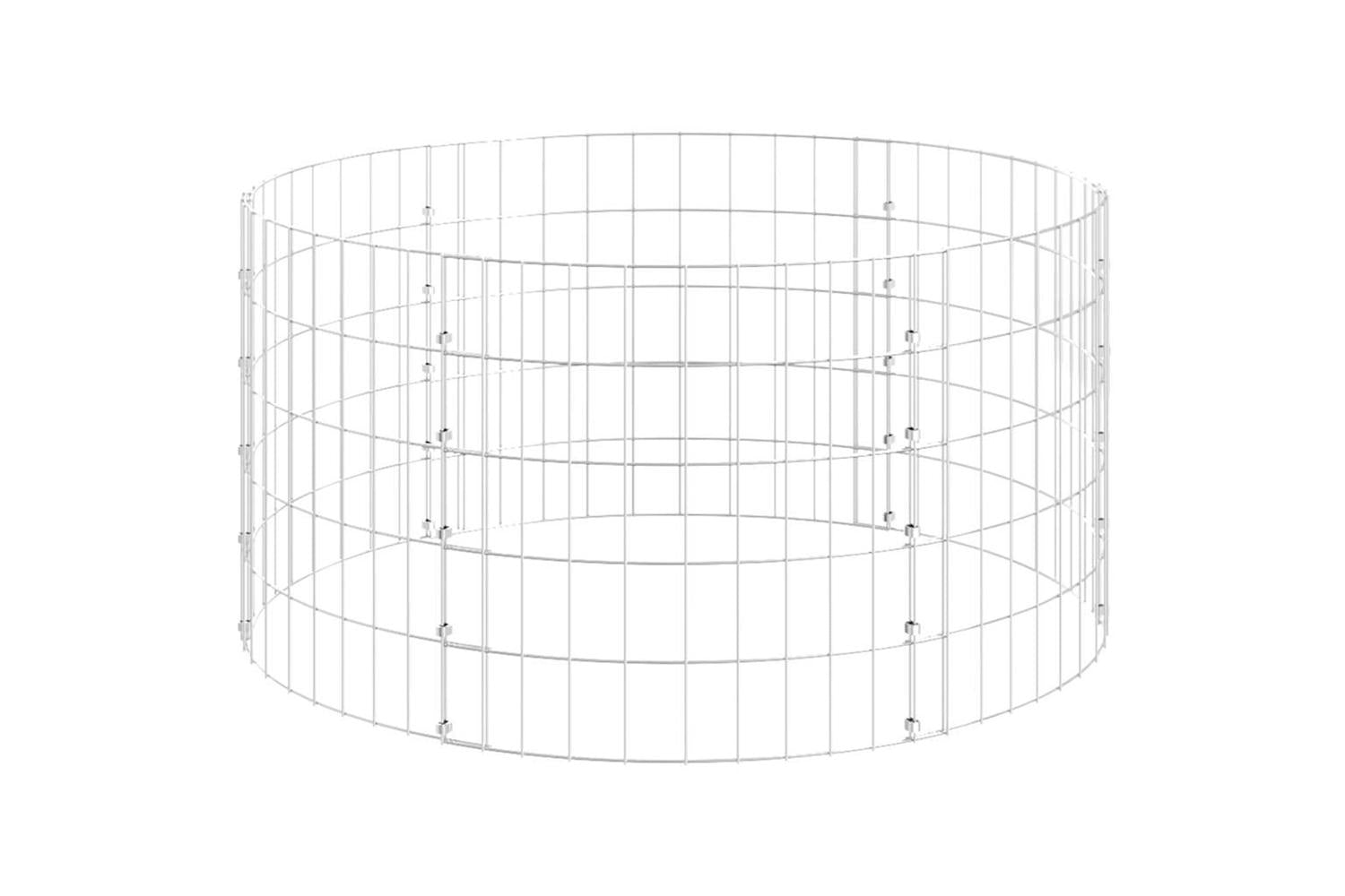 vidaXL Circular Gabion Pole Galvanised Steel 100x50cm