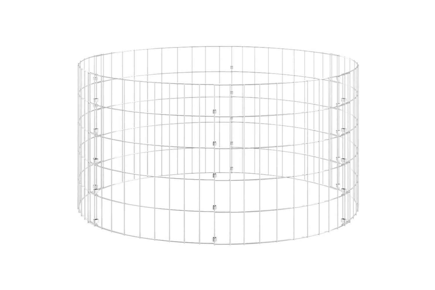 vidaXL Circular Gabion Pole Galvanised Steel 100x50cm-3