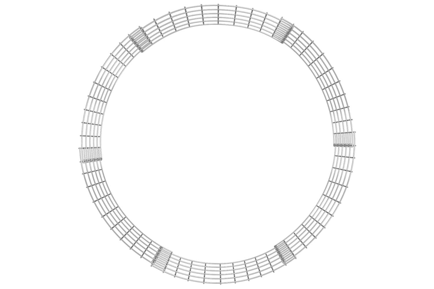 vidaXL Circular Gabion Pole Galvanised Steel 100x50cm-4