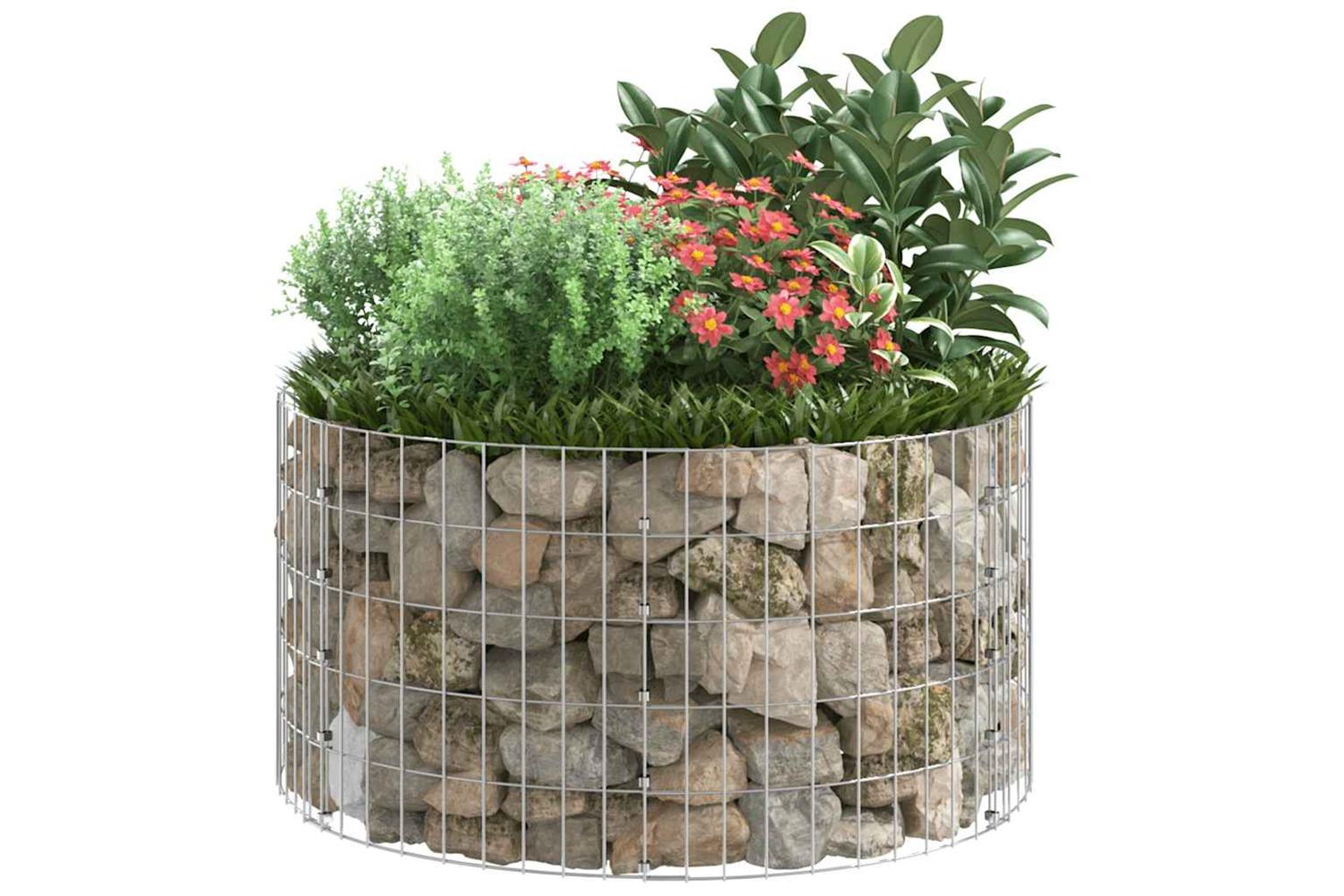 vidaXL Circular Gabion Pole Galvanised Steel 100x50cm-5