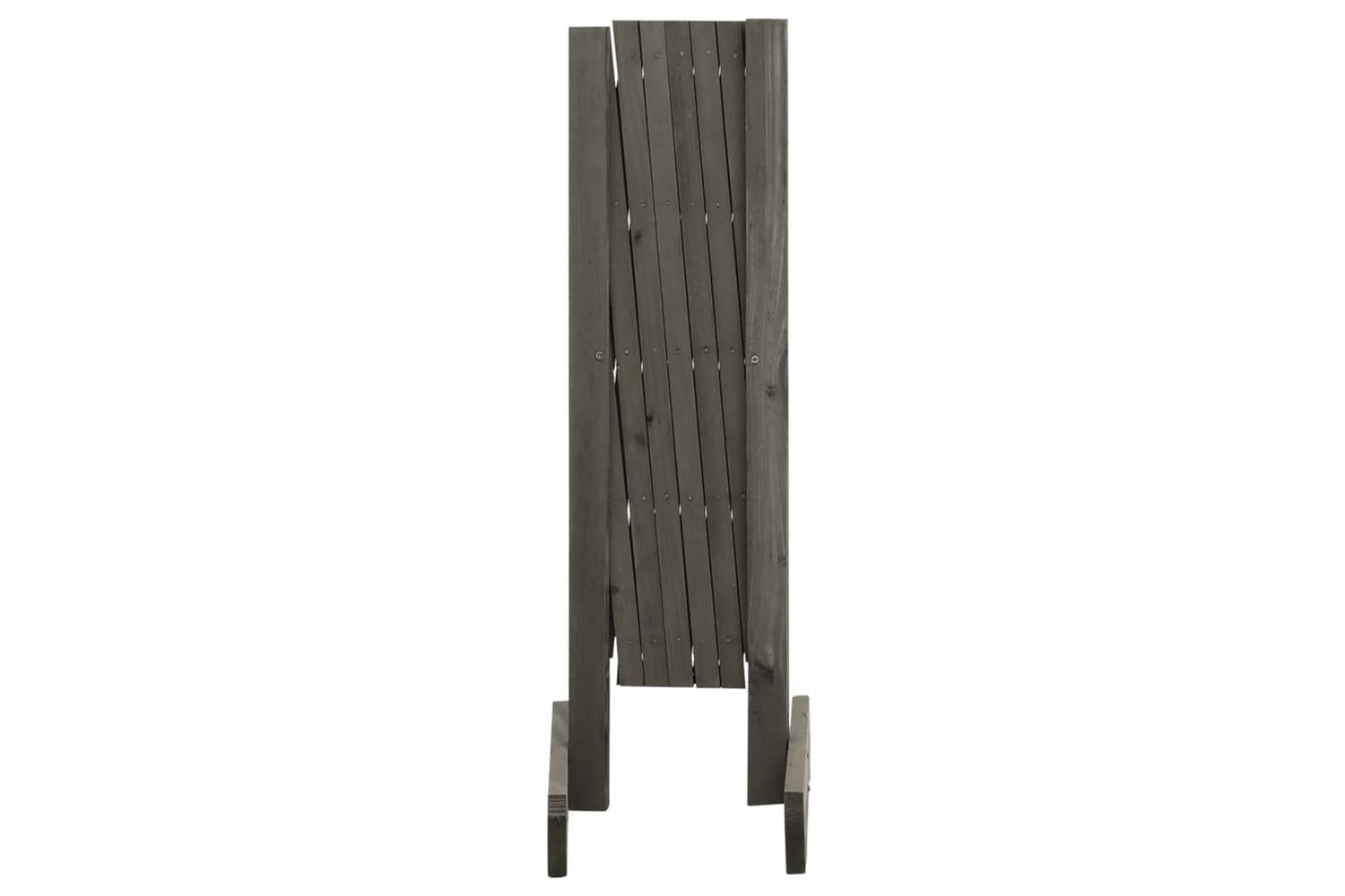 Vidaxl 314823 Garden Trellis Fence Grey 120x60 Cm Solid Firwood-3