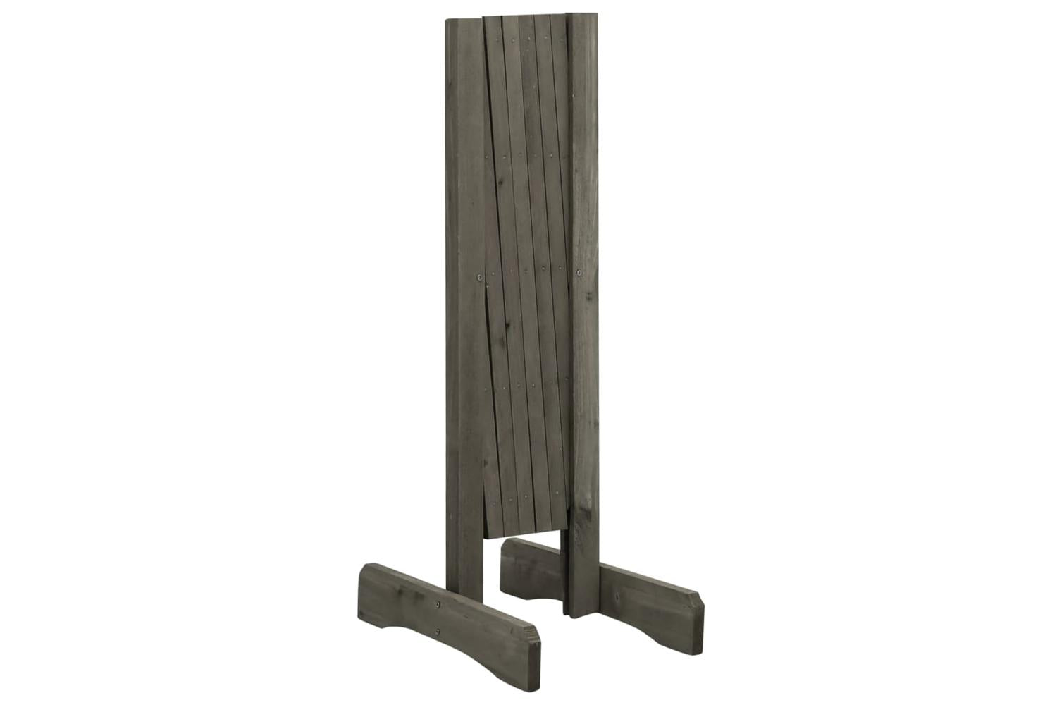 Vidaxl 314823 Garden Trellis Fence Grey 120x60 Cm Solid Firwood-4
